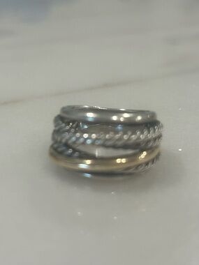 David Yurman Multi-Band Ring in Silver and Gold